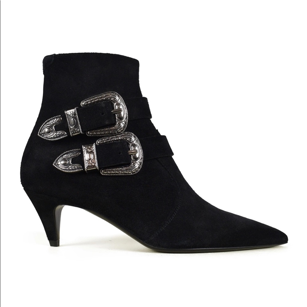 Saint Laurent Charlotte 55 Suede Ankle Boots FR 38